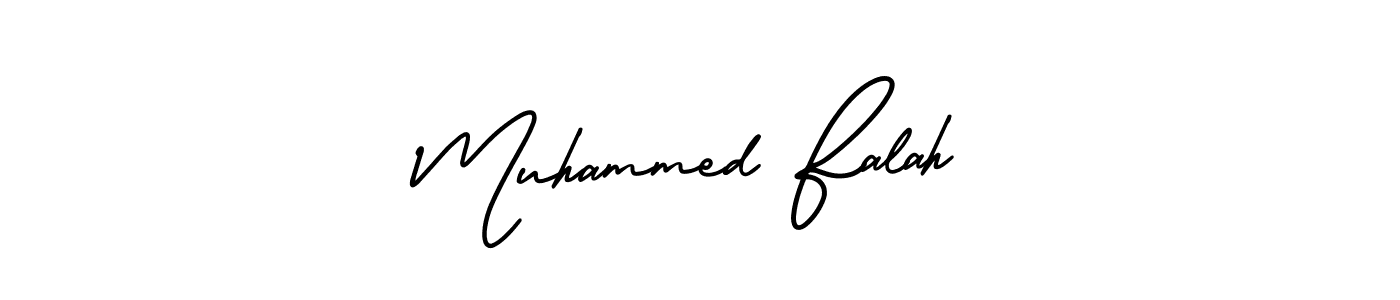 Design your own signature with our free online signature maker. With this signature software, you can create a handwritten (AmerikaSignatureDemo-Regular) signature for name Muhammed Falah. Muhammed Falah signature style 3 images and pictures png