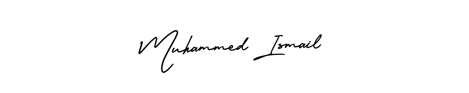 You should practise on your own different ways (AmerikaSignatureDemo-Regular) to write your name (Muhammed Ismail) in signature. don't let someone else do it for you. Muhammed Ismail signature style 3 images and pictures png