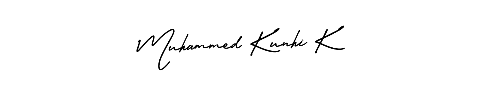 AmerikaSignatureDemo-Regular is a professional signature style that is perfect for those who want to add a touch of class to their signature. It is also a great choice for those who want to make their signature more unique. Get Muhammed Kunhi K name to fancy signature for free. Muhammed Kunhi K signature style 3 images and pictures png