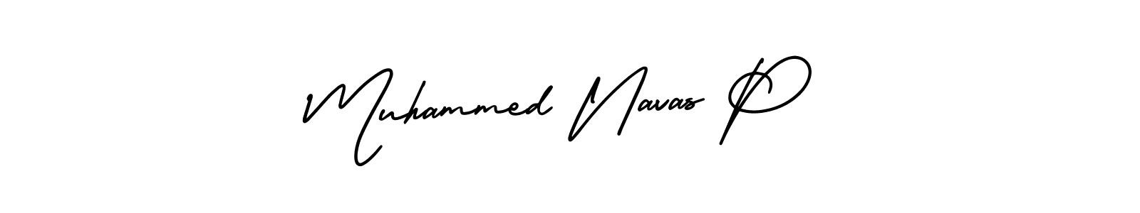 AmerikaSignatureDemo-Regular is a professional signature style that is perfect for those who want to add a touch of class to their signature. It is also a great choice for those who want to make their signature more unique. Get Muhammed Navas P name to fancy signature for free. Muhammed Navas P signature style 3 images and pictures png