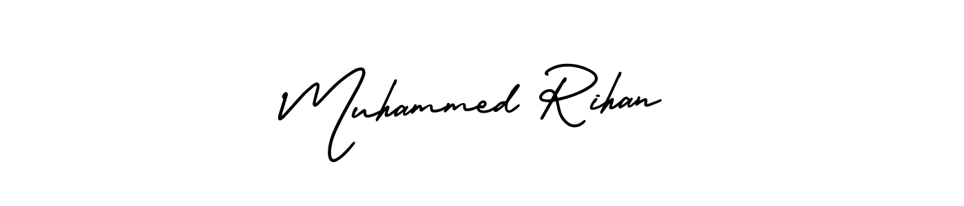 Also You can easily find your signature by using the search form. We will create Muhammed Rihan name handwritten signature images for you free of cost using AmerikaSignatureDemo-Regular sign style. Muhammed Rihan signature style 3 images and pictures png