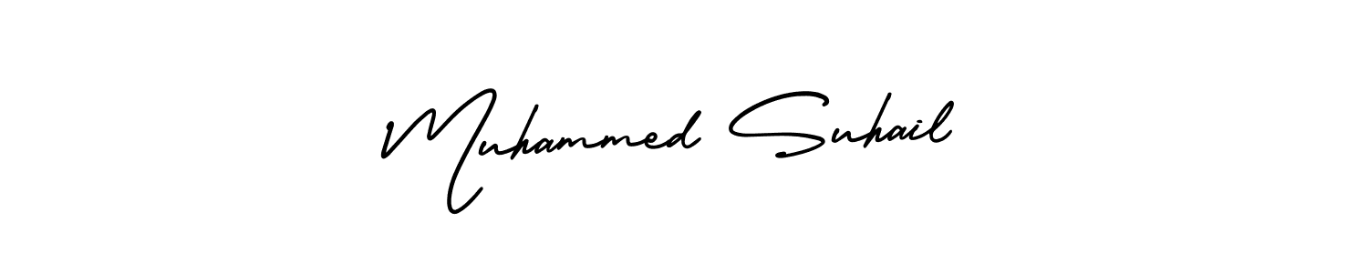 How to make Muhammed Suhail name signature. Use AmerikaSignatureDemo-Regular style for creating short signs online. This is the latest handwritten sign. Muhammed Suhail signature style 3 images and pictures png