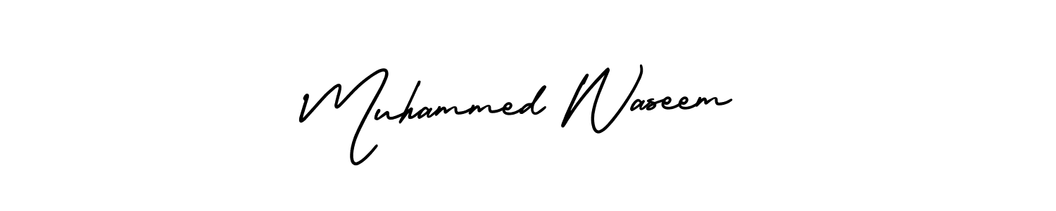 Muhammed Waseem stylish signature style. Best Handwritten Sign (AmerikaSignatureDemo-Regular) for my name. Handwritten Signature Collection Ideas for my name Muhammed Waseem. Muhammed Waseem signature style 3 images and pictures png