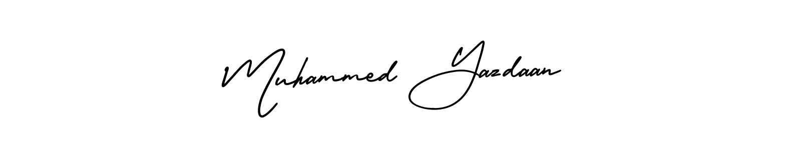 It looks lik you need a new signature style for name Muhammed Yazdaan. Design unique handwritten (AmerikaSignatureDemo-Regular) signature with our free signature maker in just a few clicks. Muhammed Yazdaan signature style 3 images and pictures png