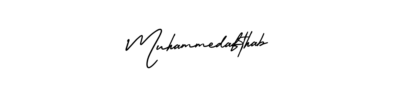 The best way (AmerikaSignatureDemo-Regular) to make a short signature is to pick only two or three words in your name. The name Muhammedafthab include a total of six letters. For converting this name. Muhammedafthab signature style 3 images and pictures png