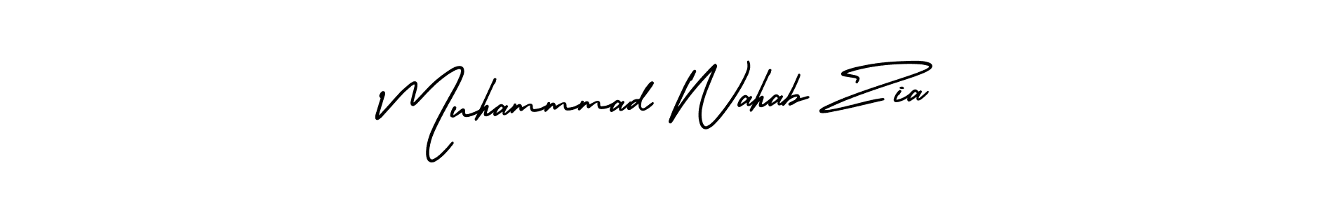 Design your own signature with our free online signature maker. With this signature software, you can create a handwritten (AmerikaSignatureDemo-Regular) signature for name Muhammmad Wahab Zia. Muhammmad Wahab Zia signature style 3 images and pictures png