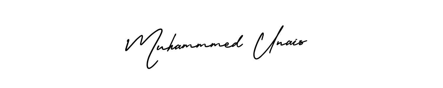 How to make Muhammmed Unais name signature. Use AmerikaSignatureDemo-Regular style for creating short signs online. This is the latest handwritten sign. Muhammmed Unais signature style 3 images and pictures png