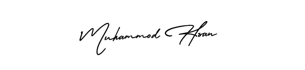 Use a signature maker to create a handwritten signature online. With this signature software, you can design (AmerikaSignatureDemo-Regular) your own signature for name Muhammod Hsan. Muhammod Hsan signature style 3 images and pictures png