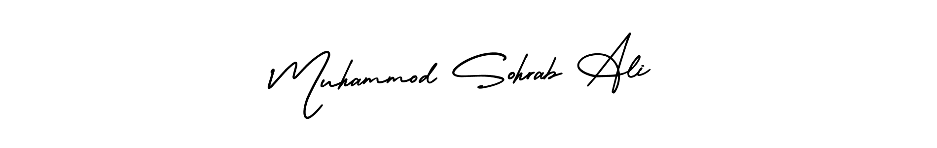 How to make Muhammod Sohrab Ali name signature. Use AmerikaSignatureDemo-Regular style for creating short signs online. This is the latest handwritten sign. Muhammod Sohrab Ali signature style 3 images and pictures png