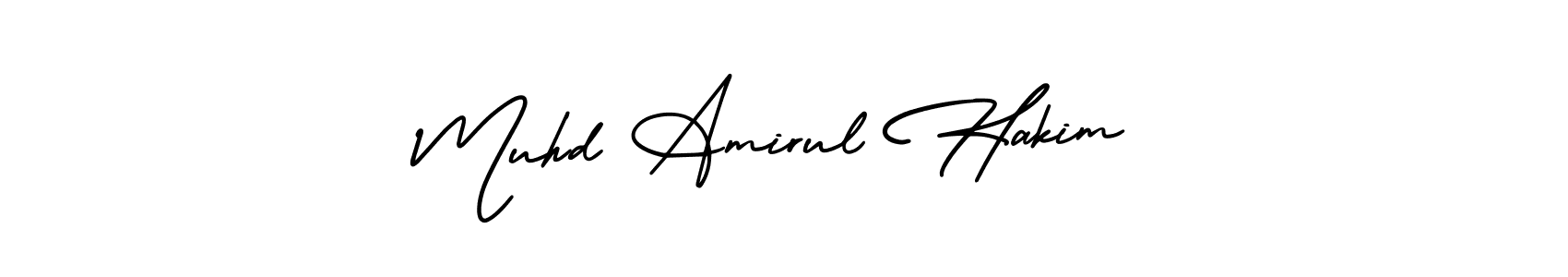 How to Draw Muhd Amirul Hakim signature style? AmerikaSignatureDemo-Regular is a latest design signature styles for name Muhd Amirul Hakim. Muhd Amirul Hakim signature style 3 images and pictures png