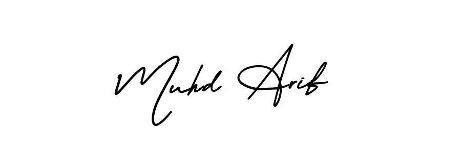 It looks lik you need a new signature style for name Muhd Arif. Design unique handwritten (AmerikaSignatureDemo-Regular) signature with our free signature maker in just a few clicks. Muhd Arif signature style 3 images and pictures png