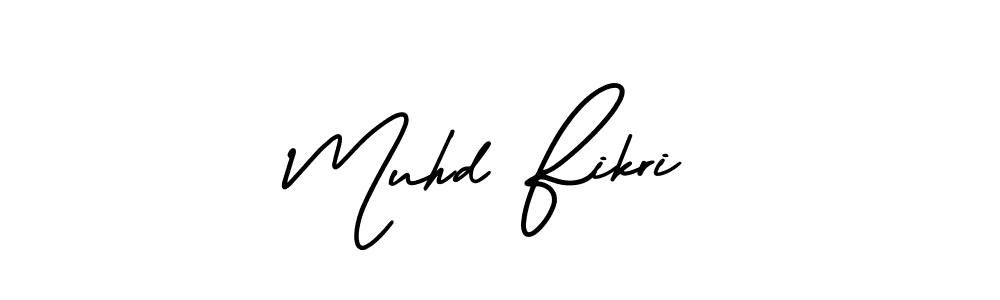 How to make Muhd Fikri signature? AmerikaSignatureDemo-Regular is a professional autograph style. Create handwritten signature for Muhd Fikri name. Muhd Fikri signature style 3 images and pictures png