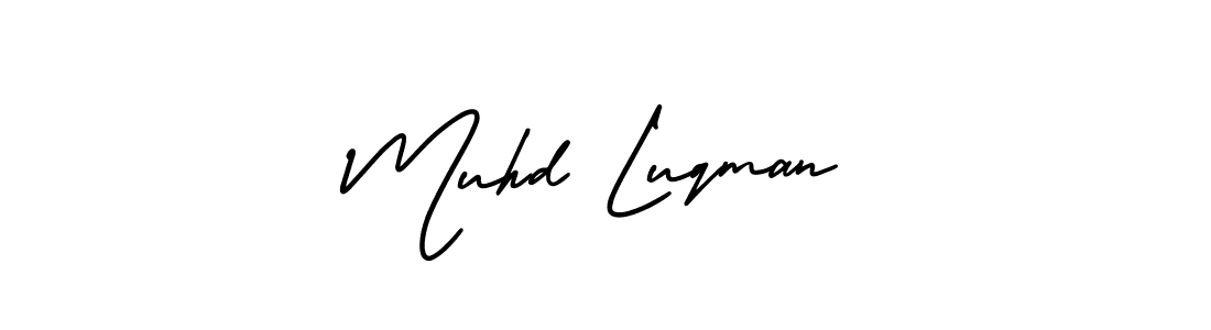 Use a signature maker to create a handwritten signature online. With this signature software, you can design (AmerikaSignatureDemo-Regular) your own signature for name Muhd Luqman. Muhd Luqman signature style 3 images and pictures png