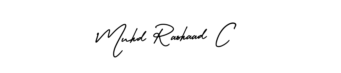 Also You can easily find your signature by using the search form. We will create Muhd Rashaad C name handwritten signature images for you free of cost using AmerikaSignatureDemo-Regular sign style. Muhd Rashaad C signature style 3 images and pictures png