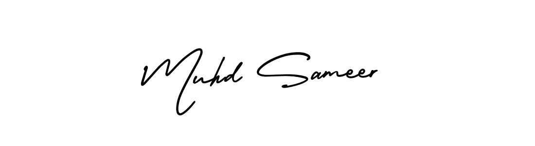 It looks lik you need a new signature style for name Muhd Sameer. Design unique handwritten (AmerikaSignatureDemo-Regular) signature with our free signature maker in just a few clicks. Muhd Sameer signature style 3 images and pictures png