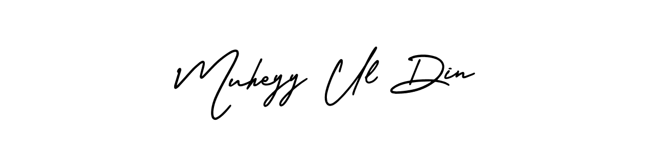 Design your own signature with our free online signature maker. With this signature software, you can create a handwritten (AmerikaSignatureDemo-Regular) signature for name Muheyy Ul Din. Muheyy Ul Din signature style 3 images and pictures png