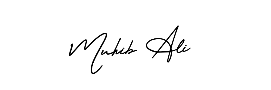 This is the best signature style for the Muhib Ali name. Also you like these signature font (AmerikaSignatureDemo-Regular). Mix name signature. Muhib Ali signature style 3 images and pictures png