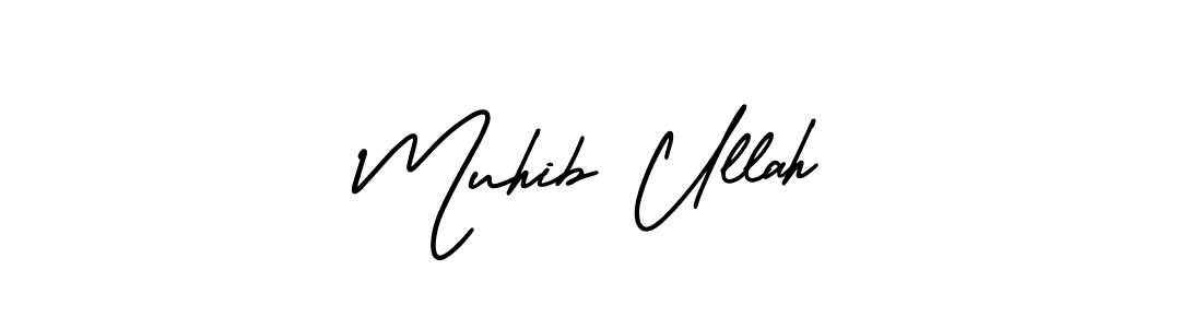 The best way (AmerikaSignatureDemo-Regular) to make a short signature is to pick only two or three words in your name. The name Muhib Ullah include a total of six letters. For converting this name. Muhib Ullah signature style 3 images and pictures png