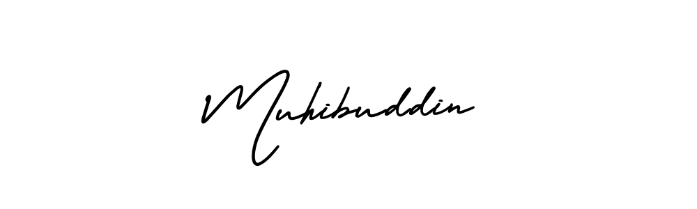 Make a beautiful signature design for name Muhibuddin. With this signature (AmerikaSignatureDemo-Regular) style, you can create a handwritten signature for free. Muhibuddin signature style 3 images and pictures png