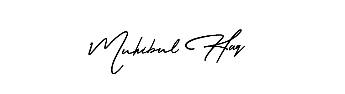 This is the best signature style for the Muhibul Haq name. Also you like these signature font (AmerikaSignatureDemo-Regular). Mix name signature. Muhibul Haq signature style 3 images and pictures png