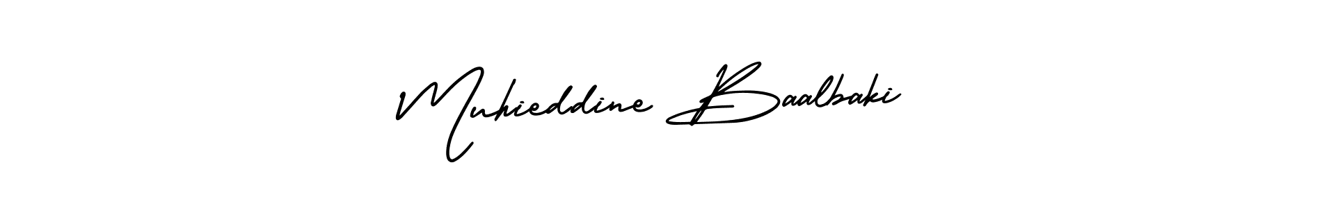 Make a beautiful signature design for name Muhieddine Baalbaki. With this signature (AmerikaSignatureDemo-Regular) style, you can create a handwritten signature for free. Muhieddine Baalbaki signature style 3 images and pictures png