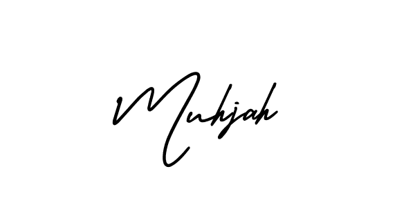 Muhjah stylish signature style. Best Handwritten Sign (AmerikaSignatureDemo-Regular) for my name. Handwritten Signature Collection Ideas for my name Muhjah. Muhjah signature style 3 images and pictures png