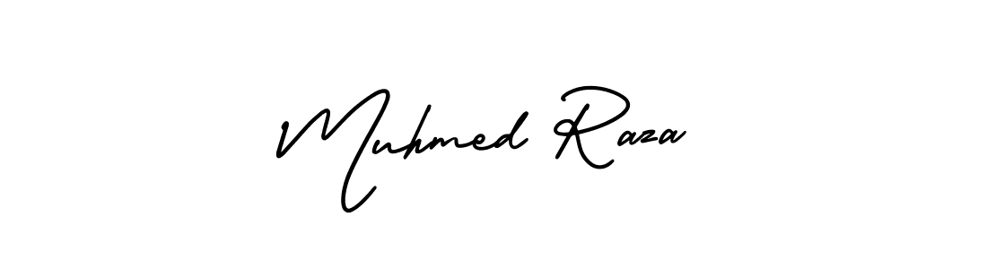 This is the best signature style for the Muhmed Raza name. Also you like these signature font (AmerikaSignatureDemo-Regular). Mix name signature. Muhmed Raza signature style 3 images and pictures png