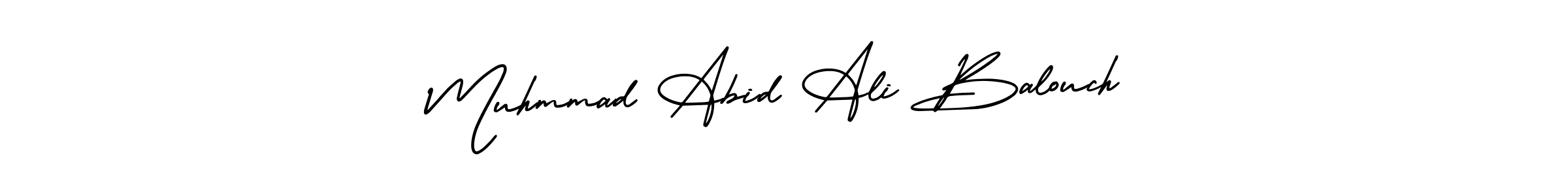 The best way (AmerikaSignatureDemo-Regular) to make a short signature is to pick only two or three words in your name. The name Muhmmad Abid Ali Balouch include a total of six letters. For converting this name. Muhmmad Abid Ali Balouch signature style 3 images and pictures png