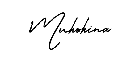 Achieve flawless digital penmanship with Muhshina name in AmerikaSignatureDemo-Regular font. The perfect tool for creating online signatures. Muhshina signature style 3 images and pictures png
