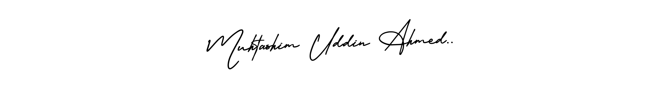 Create a beautiful signature design for name Muhtashim Uddin Ahmed... With this signature (AmerikaSignatureDemo-Regular) fonts, you can make a handwritten signature for free. Muhtashim Uddin Ahmed.. signature style 3 images and pictures png