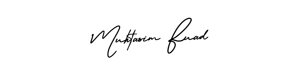 Create a beautiful signature design for name Muhtasim Fuad. With this signature (AmerikaSignatureDemo-Regular) fonts, you can make a handwritten signature for free. Muhtasim Fuad signature style 3 images and pictures png