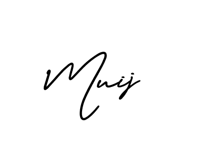 This is the best signature style for the Muij name. Also you like these signature font (AmerikaSignatureDemo-Regular). Mix name signature. Muij signature style 3 images and pictures png