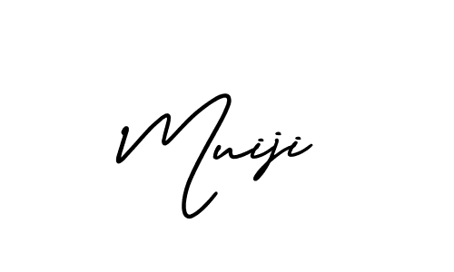 How to make Muiji signature? AmerikaSignatureDemo-Regular is a professional autograph style. Create handwritten signature for Muiji name. Muiji signature style 3 images and pictures png