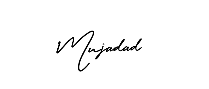 if you are searching for the best signature style for your name Mujadad. so please give up your signature search. here we have designed multiple signature styles  using AmerikaSignatureDemo-Regular. Mujadad signature style 3 images and pictures png