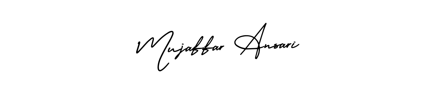 Mujaffar Ansari stylish signature style. Best Handwritten Sign (AmerikaSignatureDemo-Regular) for my name. Handwritten Signature Collection Ideas for my name Mujaffar Ansari. Mujaffar Ansari signature style 3 images and pictures png