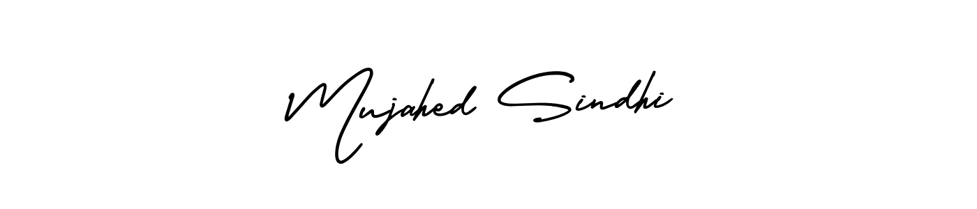 How to make Mujahed Sindhi signature? AmerikaSignatureDemo-Regular is a professional autograph style. Create handwritten signature for Mujahed Sindhi name. Mujahed Sindhi signature style 3 images and pictures png