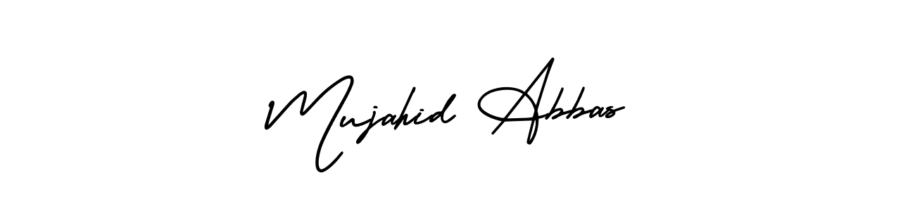 Make a beautiful signature design for name Mujahid Abbas. Use this online signature maker to create a handwritten signature for free. Mujahid Abbas signature style 3 images and pictures png