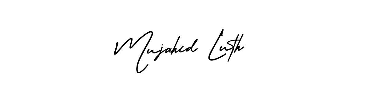 It looks lik you need a new signature style for name Mujahid Luth. Design unique handwritten (AmerikaSignatureDemo-Regular) signature with our free signature maker in just a few clicks. Mujahid Luth signature style 3 images and pictures png