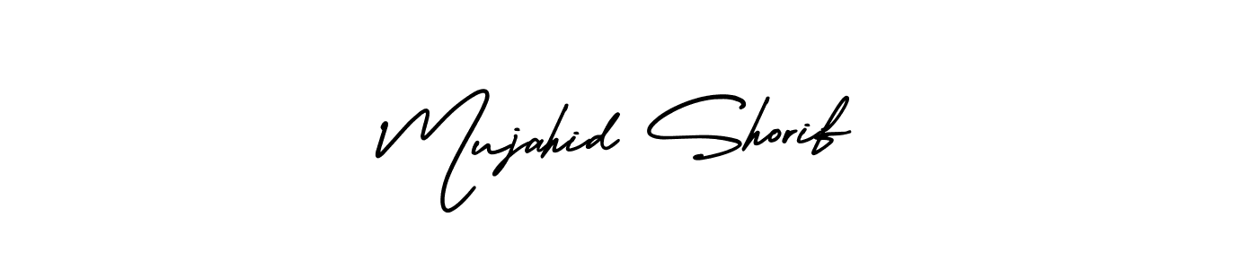 AmerikaSignatureDemo-Regular is a professional signature style that is perfect for those who want to add a touch of class to their signature. It is also a great choice for those who want to make their signature more unique. Get Mujahid Shorif name to fancy signature for free. Mujahid Shorif signature style 3 images and pictures png