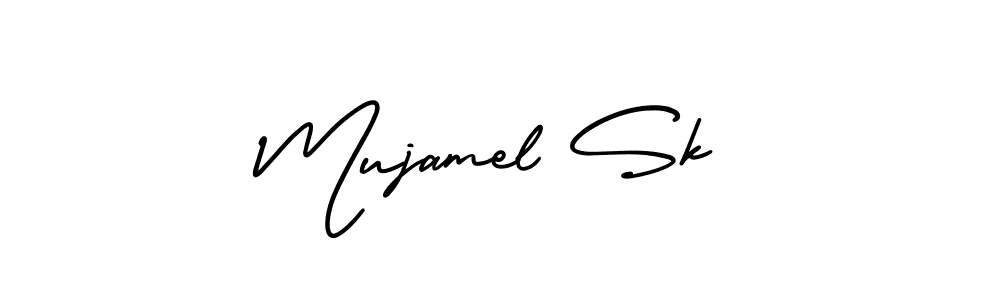 AmerikaSignatureDemo-Regular is a professional signature style that is perfect for those who want to add a touch of class to their signature. It is also a great choice for those who want to make their signature more unique. Get Mujamel Sk name to fancy signature for free. Mujamel Sk signature style 3 images and pictures png