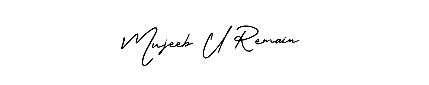 How to make Mujeeb U Remain signature? AmerikaSignatureDemo-Regular is a professional autograph style. Create handwritten signature for Mujeeb U Remain name. Mujeeb U Remain signature style 3 images and pictures png