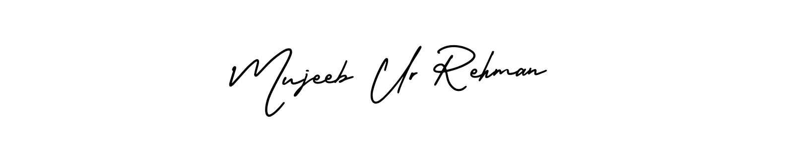 It looks lik you need a new signature style for name Mujeeb Ur Rehman. Design unique handwritten (AmerikaSignatureDemo-Regular) signature with our free signature maker in just a few clicks. Mujeeb Ur Rehman signature style 3 images and pictures png