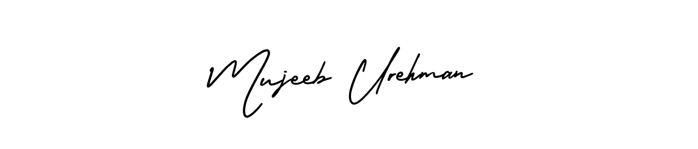 Also You can easily find your signature by using the search form. We will create Mujeeb Urehman name handwritten signature images for you free of cost using AmerikaSignatureDemo-Regular sign style. Mujeeb Urehman signature style 3 images and pictures png