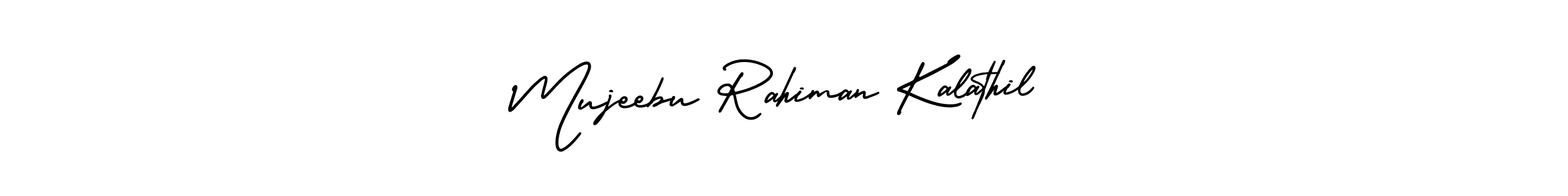Make a short Mujeebu Rahiman Kalathil signature style. Manage your documents anywhere anytime using AmerikaSignatureDemo-Regular. Create and add eSignatures, submit forms, share and send files easily. Mujeebu Rahiman Kalathil signature style 3 images and pictures png