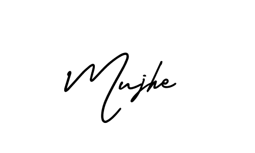 How to Draw Mujhe signature style? AmerikaSignatureDemo-Regular is a latest design signature styles for name Mujhe. Mujhe signature style 3 images and pictures png