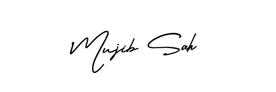 This is the best signature style for the Mujib Sah name. Also you like these signature font (AmerikaSignatureDemo-Regular). Mix name signature. Mujib Sah signature style 3 images and pictures png