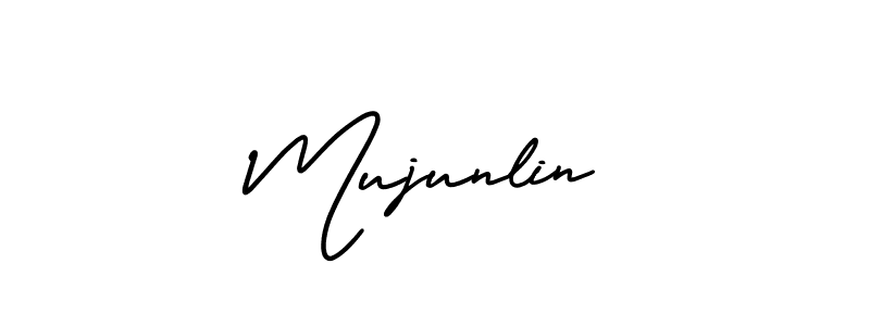 How to make Mujunlin name signature. Use AmerikaSignatureDemo-Regular style for creating short signs online. This is the latest handwritten sign. Mujunlin signature style 3 images and pictures png