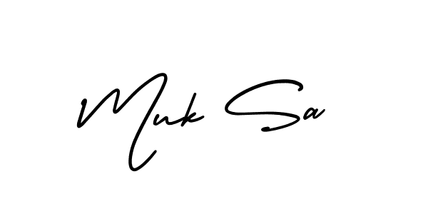 How to Draw Muk Sa signature style? AmerikaSignatureDemo-Regular is a latest design signature styles for name Muk Sa. Muk Sa signature style 3 images and pictures png