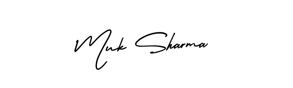 It looks lik you need a new signature style for name Muk Sharma. Design unique handwritten (AmerikaSignatureDemo-Regular) signature with our free signature maker in just a few clicks. Muk Sharma signature style 3 images and pictures png