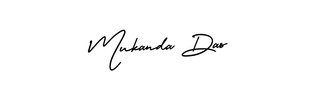 You should practise on your own different ways (AmerikaSignatureDemo-Regular) to write your name (Mukanda Das) in signature. don't let someone else do it for you. Mukanda Das signature style 3 images and pictures png